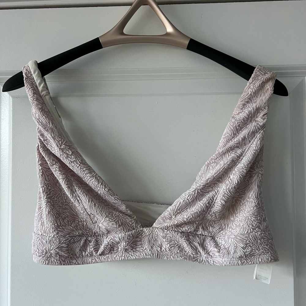 Andie Swim pink jacquard bikini top - sz. XXL